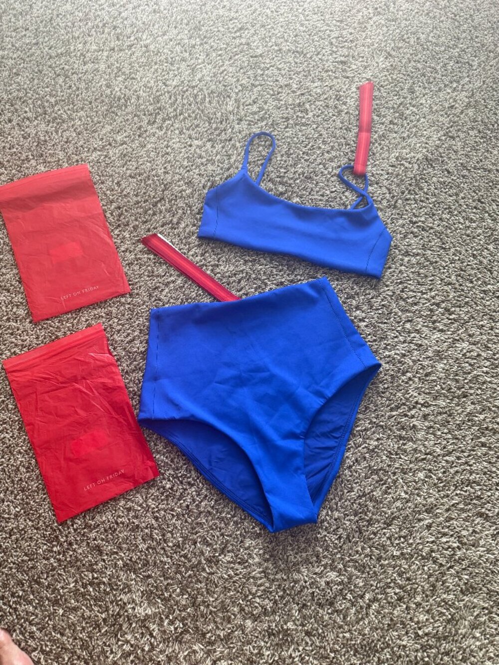 Left On Friday Pools Day Top + Hi Tide Bottom Bikini Set | NWT | First Place Blu